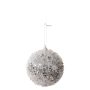 Bolas Decoradas com 2 Unidades | Prata-10cm