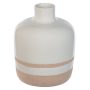 Vaso Decorativo em Cerâmica | Branco e Bege - 14x11cm
