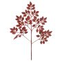 Galho Folha com Glitter | Vermelho - 47cm