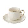 Jogo de 8 Peças para Café Rêve Blanc com Filado Ouro | Branco - 90ml