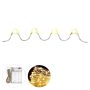Cordão Fio de Fada 100 Leds com Pilha - 4,5V | Branco Quente - 10m