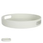 Bandeja Decorativa em Metal | Off-White -  6cm 35d
