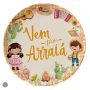 Prato de Sobremesa em Melamina "Vem pro Arraiá" | Infantil - 20cm