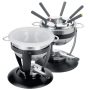 Jogo de Fondue em Aço Inox e Cerâmica |  P22,8xL20xA22cm 1,4/800ml 11 peças