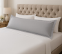 Fronha para Travesseiro Body Pillow 200 Fios - Prata 45cm x 1,30m
