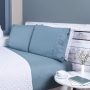 Jogo de Cama Solteiro | Bordado Inglês - 88cmx1,88mx30cm - Verde