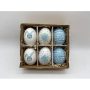 Kit 6 Ovos Decorativos - Azul 6cm