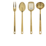 Kit Talher para Servir em Aço Inox Petra | Dourado - 4 Peças
