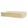 Bandeja Decorativa em Fibra Natural | Bege - 61x31x10cm
