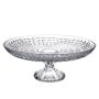 Prato para bolo Florentia em cristal ecológico com pé D30xA13cm