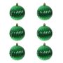 Bola Decorada com 6 Unidades | Verde-8cm