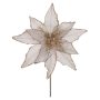 Haste Bico de Papagaio Aveludado | Champanhe com Glitter Dourado - 25cm 27d