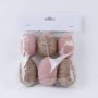 Kit 6 Ovos Decorativos Rústicos - Rosa 15cm
