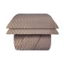 Kit Colcha Matelassê Zig Queen 200 Fios | Amêndoa - 2,60mx2,50m