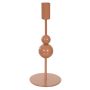 Castiçal em Aço Inox  | Marrom - 21cm 9d