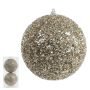 Kit 2 Bolas Decorada em Pvc | Glitter Dourado - 10cm
