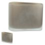 Vaso Decorativo em Vidro | Bege Fosco - 21x27x10cm