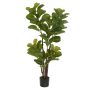 Ficus Lyrata Toque Real  PU com Pote x72 | Verde - 1,20m