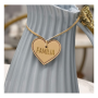 Acessorio Decorativo Coração l Amor Familia - Off White em Couro