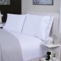 Jogo de Cama Casal | Bordado Inglês - 1,38mx1,88mx30cm - Branco