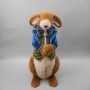 Coelho Marrom Realeza - Azul 65cm