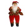 Papai Noel Sentado | Vermelho e Bege -30cm