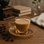 Jogo de 8 Peças para Café Diamante em Cristal 80ml - Âmbar Luster