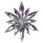 Pendente Floco de Neve Cristal | Prata -10X11cm