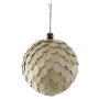 Bola Decorada Escamada | Bege - 10cm